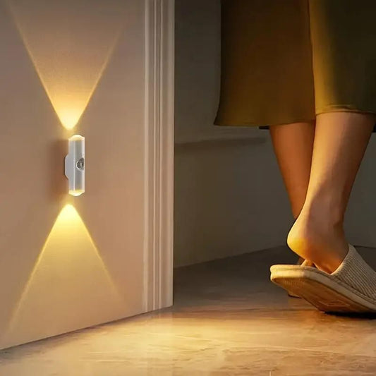 Up & Down Lit Hill Shape Sensor LED Wall Lights 1 unit, USB Rechargeable Battery